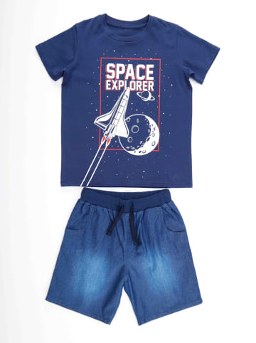 Denokids 2-częściowy zestaw "Space Explorer" w kolorze niebieskim