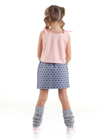Denokids 2tlg. Outfit "Panda Milkshake" in Apricot/ Grau