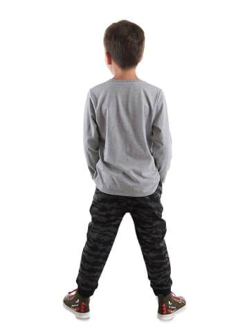 Denokids 2-delige outfit "I Win" grijs/zwart