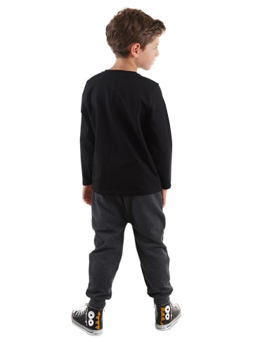 Denokids 2-delige outfit "Tiger Boy" zwart/antraciet