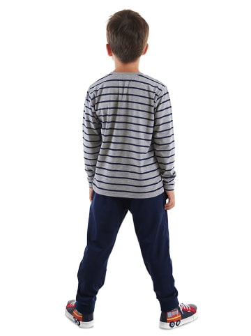 Denokids 2tlg. Outfit "Tractor" in Grau/ Dunkelblau