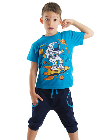 Denokids 2tlg. Outfit in Blau/ Dunkelblau