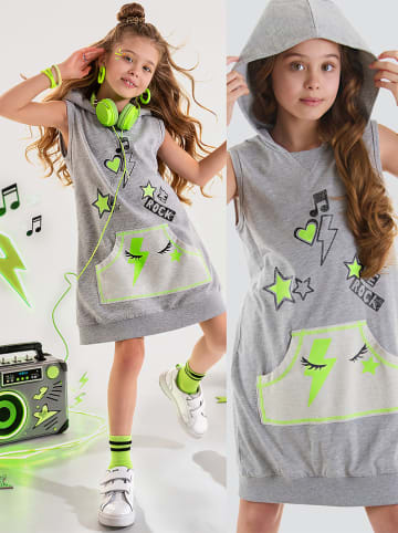 Denokids Kleid "We Rock" in Grau