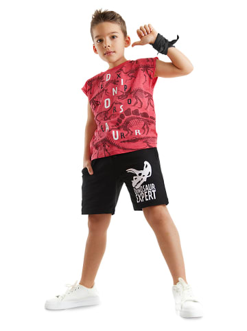 Denokids 2tlg. Outfit in Rot/ Schwarz