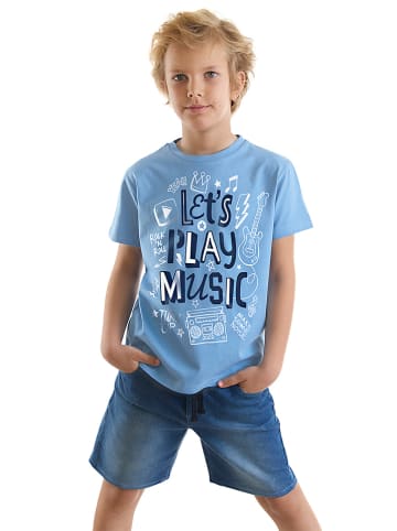 Denokids 2-delige outfit blauw