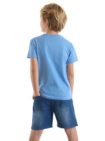 Denokids 2-delige outfit blauw