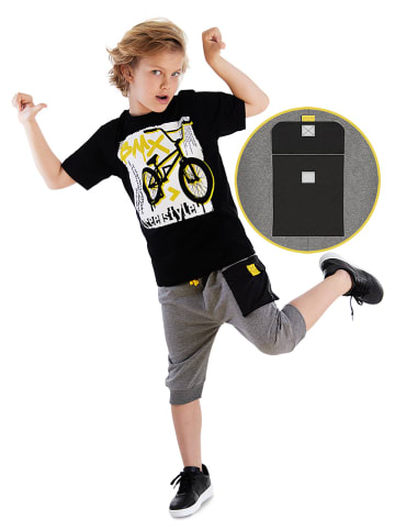 Denokids 2tlg. Outfit "Bicycle" in Schwarz/ Grau