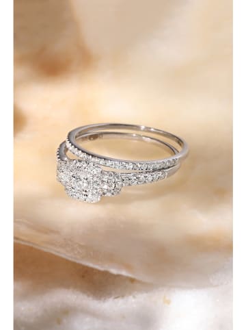 ATELIER DU DIAMANT Witgouden ring met diamanten