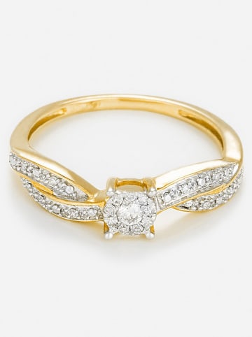 ATELIER DU DIAMANT Złoty pierścionek "Eclat Joli" z diamentami