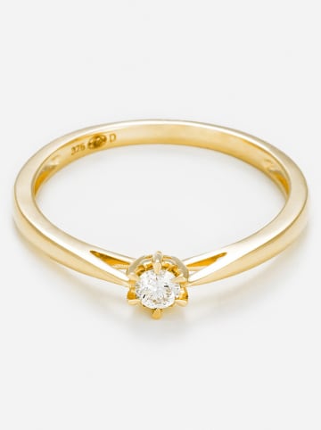 ATELIER DU DIAMANT Gouden ring "Solitaire envoûtant" met diamant
