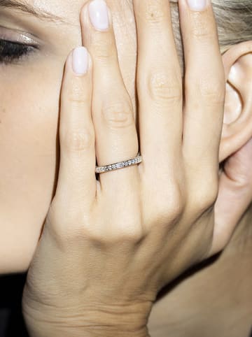 ATELIER DU DIAMANT Witgouden ring "Alliance tris" met diamanten