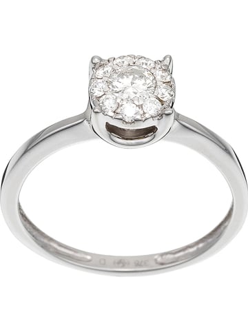 ATELIER DU DIAMANT Złoty pierścionek "Brillant Luciana" z diamentami