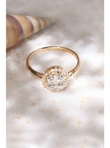 ATELIER DU DIAMANT Złoty pierścionek "Pompadour" z diamentami