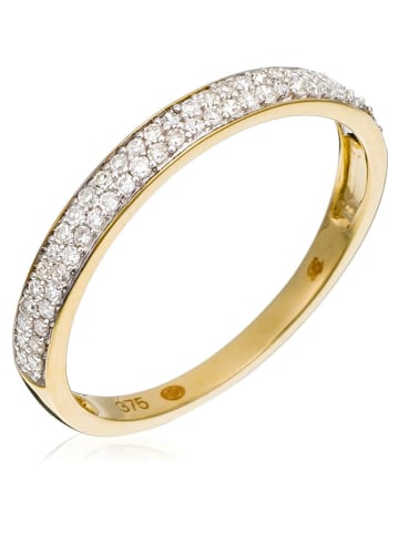 ATELIER DU DIAMANT Gouden ring "Alliance granité" met diamanten