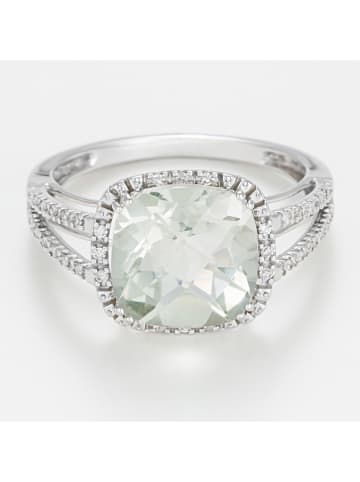 ATELIER DU DIAMANT Weißgold-Ring "Divine Améthyste Verte" mit Diamanten