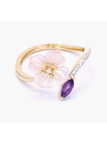 ATELIER DU DIAMANT Gouden ring "Prisca" met diamanten