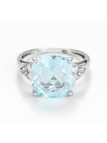 ATELIER DU DIAMANT Złoty pierścionek z topazem