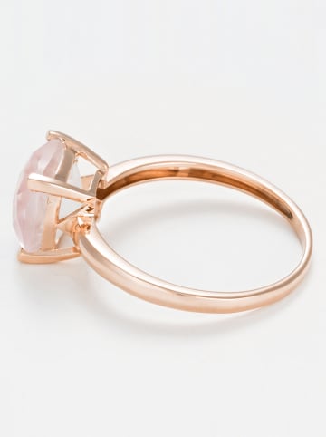 ATELIER DU DIAMANT Złoty pierścionek "Quartz Unique" z różowym kwarcem