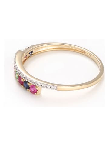 ATELIER DU DIAMANT Gouden ring met diamanten en edelstenen