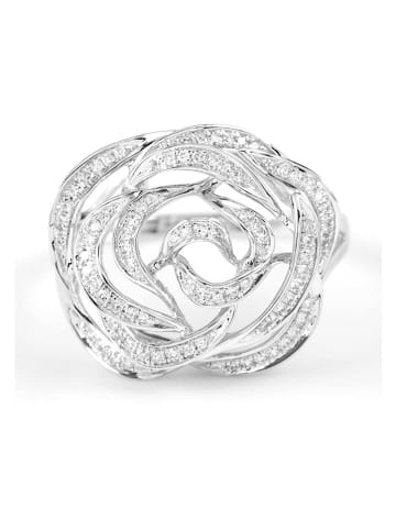 ATELIER DU DIAMANT Weißgold-Ring "Trisha" mit Diamanten