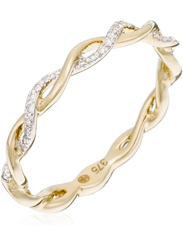 ATELIER DU DIAMANT Złoty pierścionek "Entortillement" z diamentami