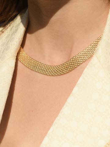 ATELIER DU DIAMANT Gold-Halskette "Maille Plate" - (L)42 cm