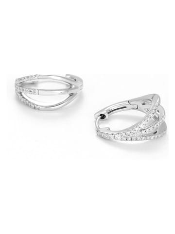 ATELIER DU DIAMANT Weißgold-Creolen "Yui" mit Diamanten