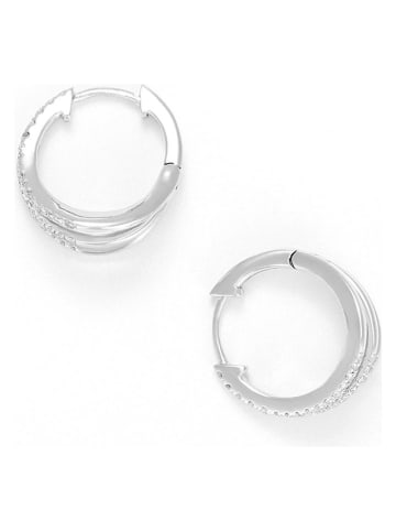 ATELIER DU DIAMANT Weißgold-Creolen "Yui" mit Diamanten