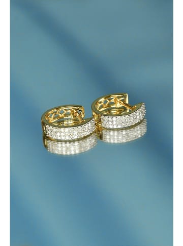 ATELIER DU DIAMANT Gold-Creolen "Rangs Scintillants" mit Diamanten