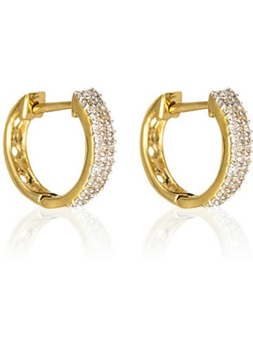 ATELIER DU DIAMANT Gold-Creolen "Rangs Scintillants" mit Diamanten