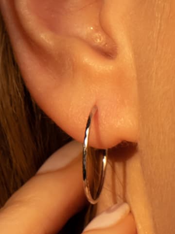 ATELIER DU DIAMANT Weißgold-Creolen "Sublime créoles"