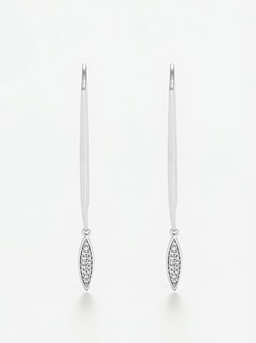 ATELIER DU DIAMANT Witgouden halfcreolen "Daphné" met diamanten