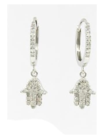 ATELIER DU DIAMANT Weißgold-Creolen mit Diamanten