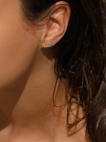 ATELIER DU DIAMANT Gold-Ohrstecker "Myla" mit Edelsteinen