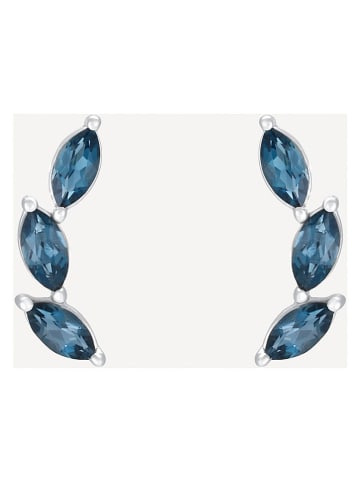 ATELIER DU DIAMANT Witgouden oorstekers "Etta" met edelstenen