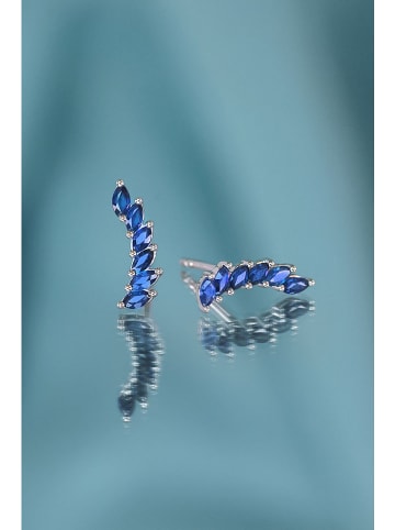 ATELIER DU DIAMANT Witgouden oorstekers "Etta" met edelstenen