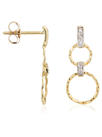 ATELIER DU DIAMANT Złote kolczyki-wkrętki "Gold circles" z diamentami