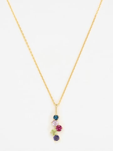 ATELIER DU DIAMANT Złota zawieszka "Tamworth" z kamieniami szlachetnymi