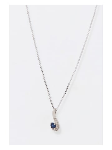 ATELIER DU DIAMANT Witgouden hanger "Virgule" met diamanten