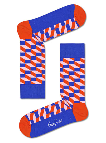 Happy Socks Skarpety "Filled Optic" w kolorze niebiesko-czerwonym