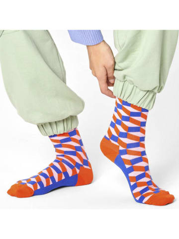 Happy Socks Skarpety "Filled Optic" w kolorze niebiesko-czerwonym