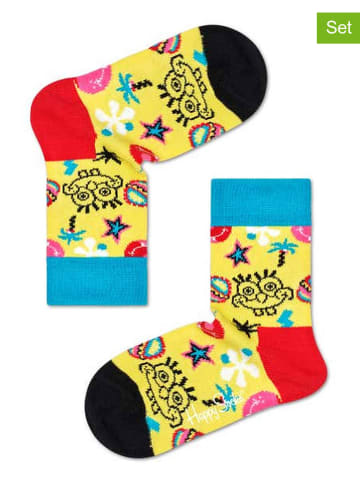 Happy Socks 2er-Set: Socken in Gelb