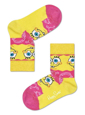 Happy Socks Socken in Gelb/ Pink