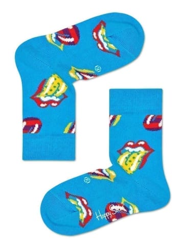 Happy Socks Sokken "Rolling stones" lichtblauw