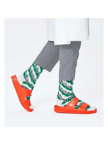 Happy Socks Socken in Weiß/ Grün