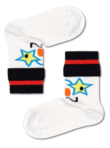 Happy Socks Socken "Ice cool" in Weiß/ Schwarz
