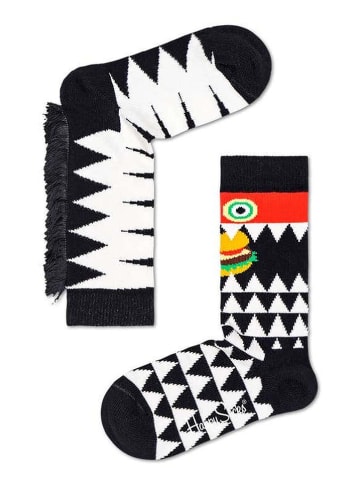 Happy Socks Skarpety "Mane" w kolorze czarno-białym