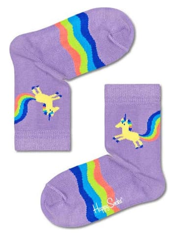 Happy Socks Socken "Rainbow Tail" in Lila/ Bunt