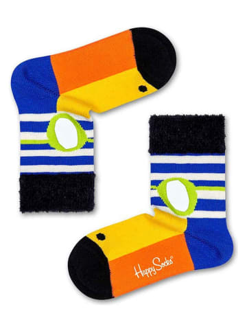 Happy Socks Skarpety "Toucan" w kolorze niebiesko-pomarańczowym