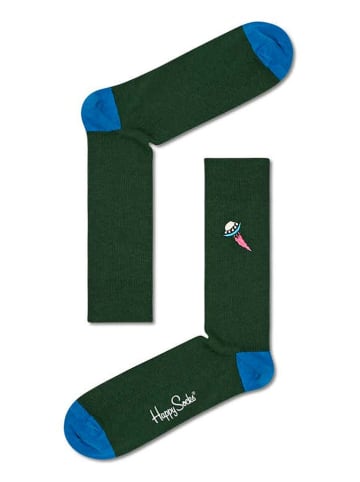 Happy Socks Skarpety w kolorze ciemnozielonym